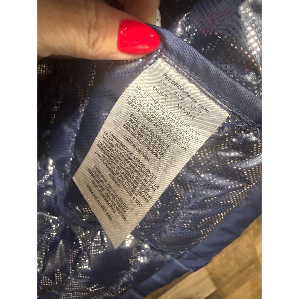 Columbia Omni-Heat Powder Lite Hooded Puffer Jacket Periwinkle Blue XL XK0678 - Picture 5 of 9